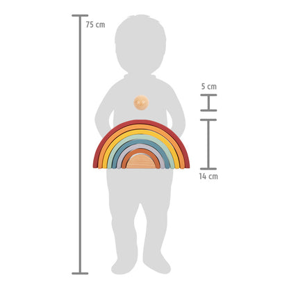 Holzbausteine Regenbogen „Safari“
