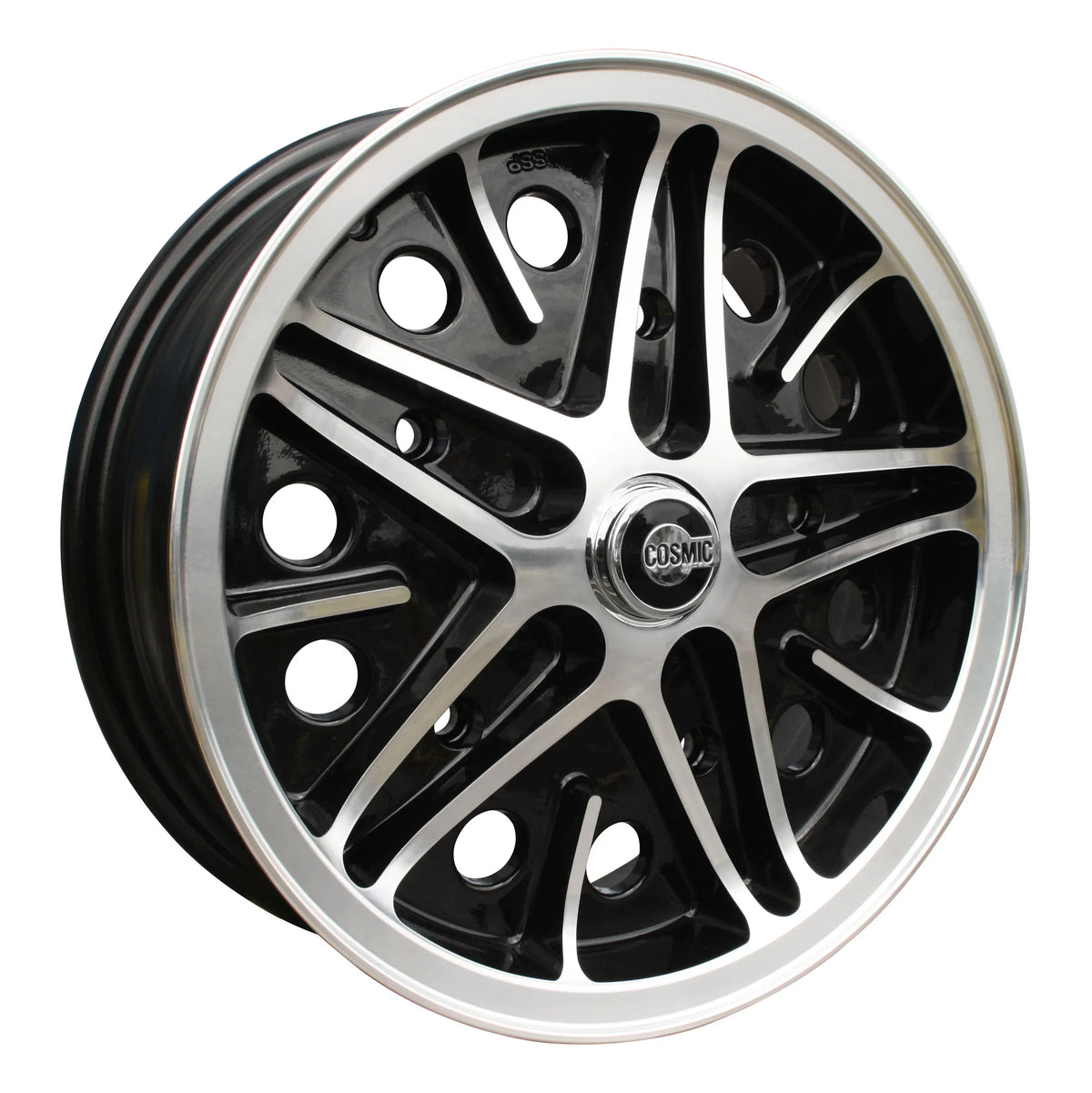 SSP Cosmic Felgensatz 5.5x15'' ET22 5x205 schwarz / poliert mit ABE - für VW Käfer